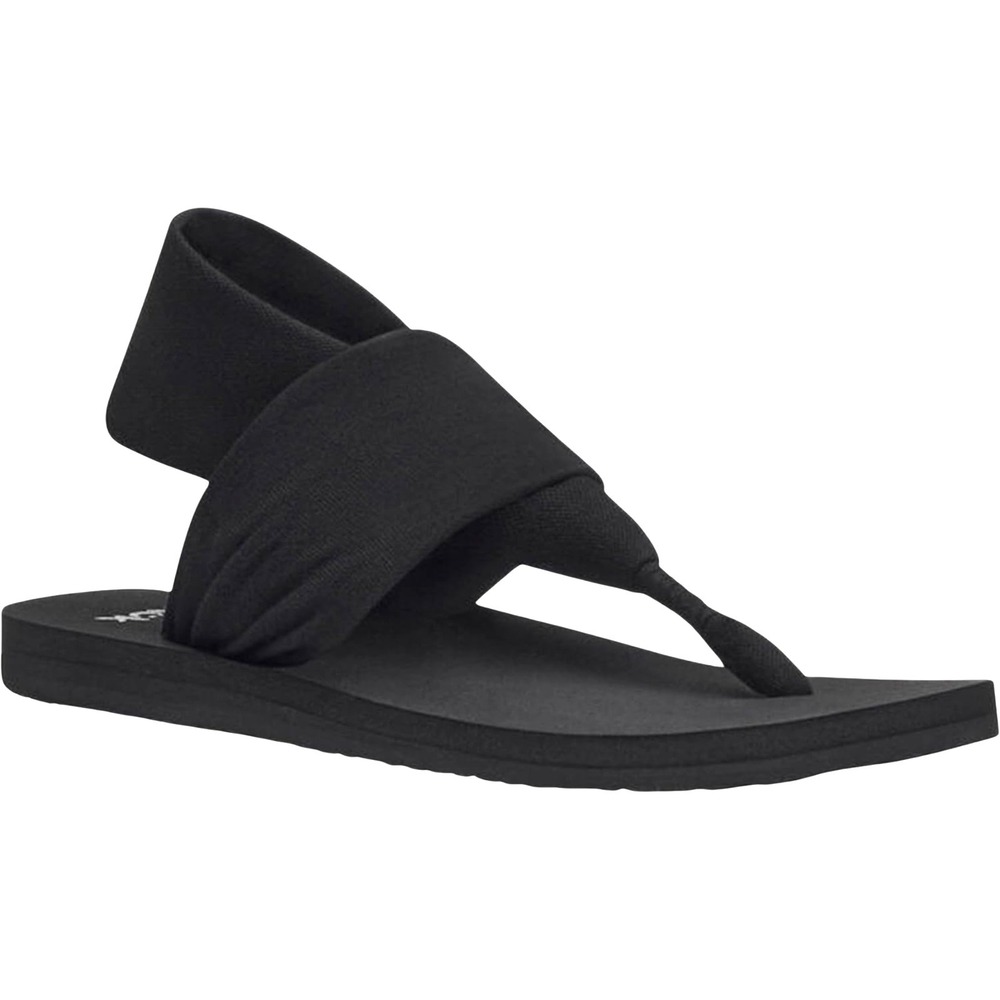 Sanuk Sling Sandals / Flip-Flops - NWT Womens 7 Black - #48308-A8